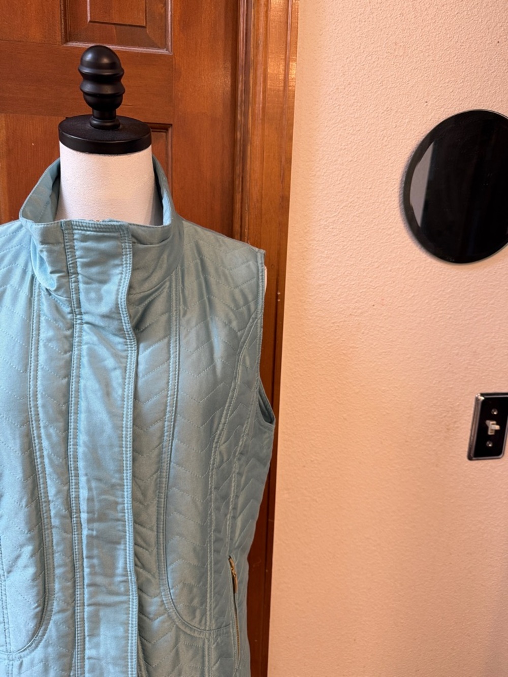 Pendleton Light Blue Labeled Vest with Gold Logo Size L